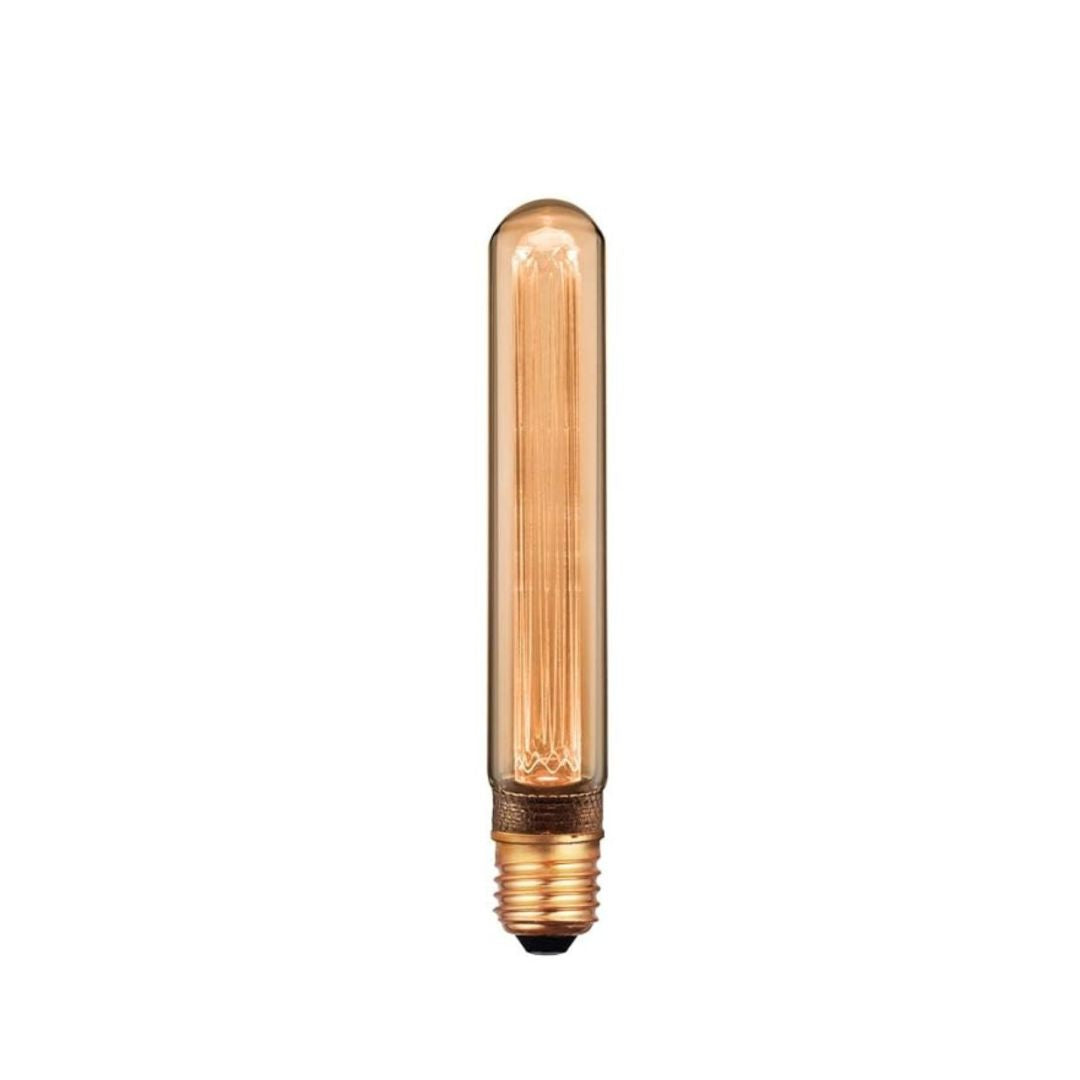Bombilla Tubular LED  Vintage T30 E27 2W 1800K Cristal Dorado