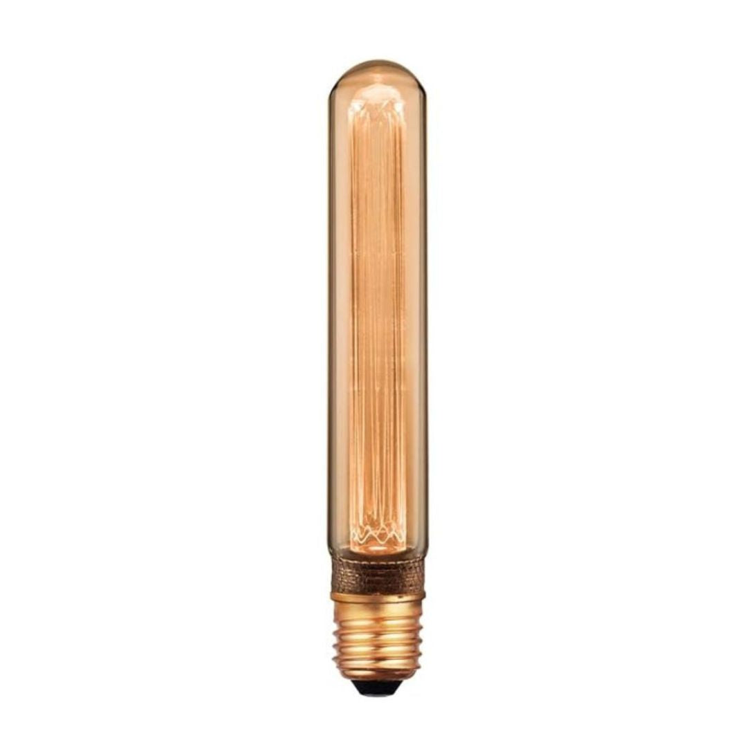 Bombilla Tubular LED Vintage T60 E27 4W 1800K Cristal Dorado