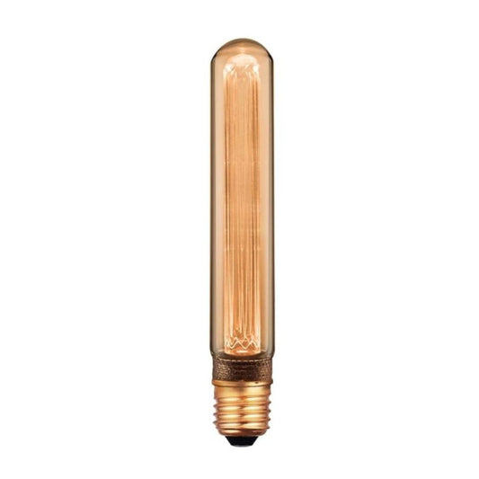 Bombilla Tubular LED Vintage T60 E27 4W 1800K Cristal Dorado