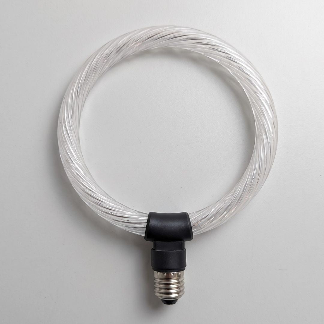 Bombilla LED decorativa E27 Anillo Rayado 4W – Luz ámbar 1800K