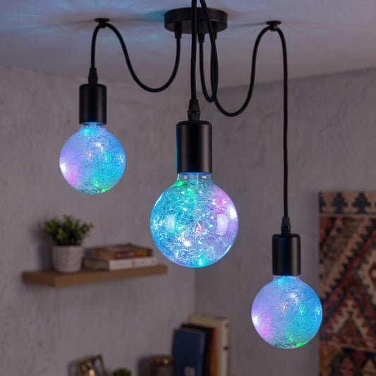 Bombilla LED G80 E27 Especial Guirnalda con Hilo Luminoso RGB