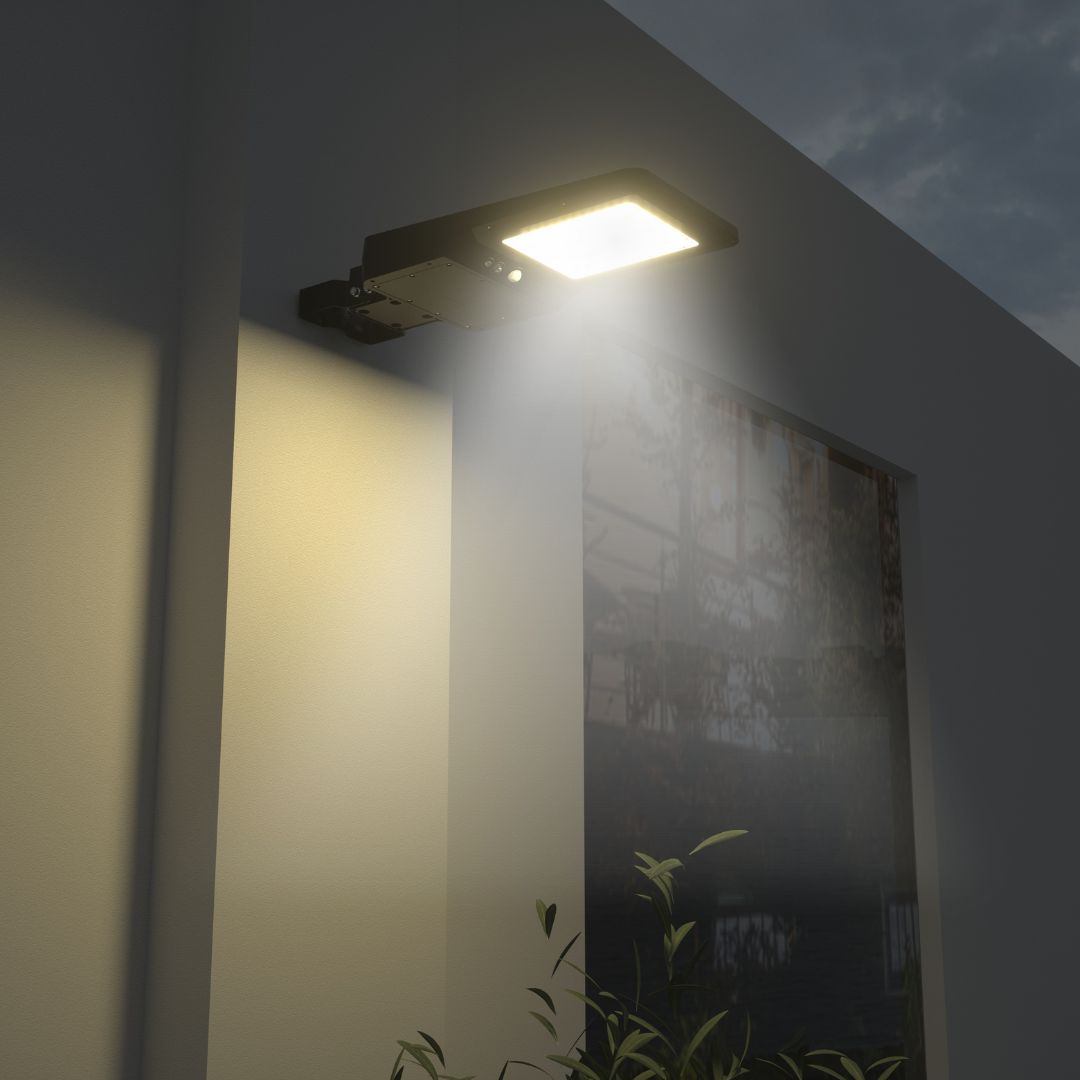 Cabezal de Farola LED 40W CCT con Sensor de Movimiento y Crepuscular, MPPT, IP65