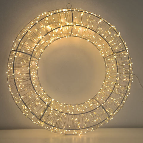 Corona Luminosa 3D de Navidad 36cm 960 Leds Luz Cálida 3000k