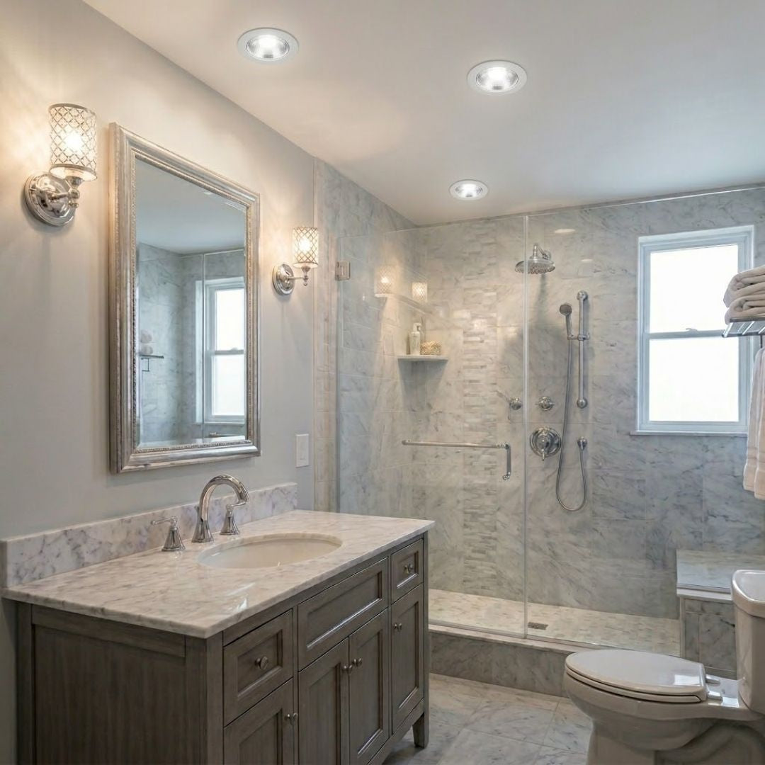 Downlight LED Empotrable con Halo Ambiental y Cambio de Tono