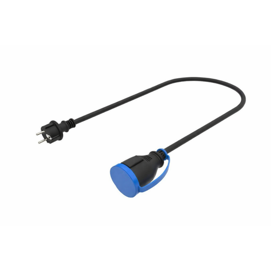 Prolongadores 3x1.5 T.T. con tapa y enchufe redondo 16A IP54