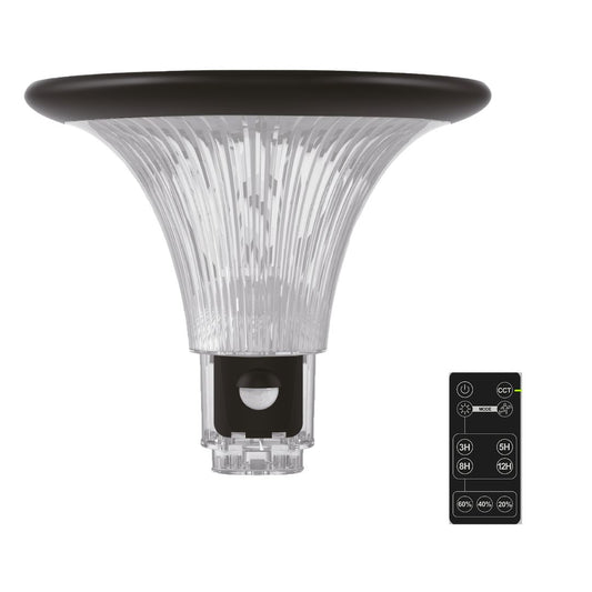 Cabeza de farola LED Solar 10 W 1000 lm con sensor y cambio de tono. Control Remoto