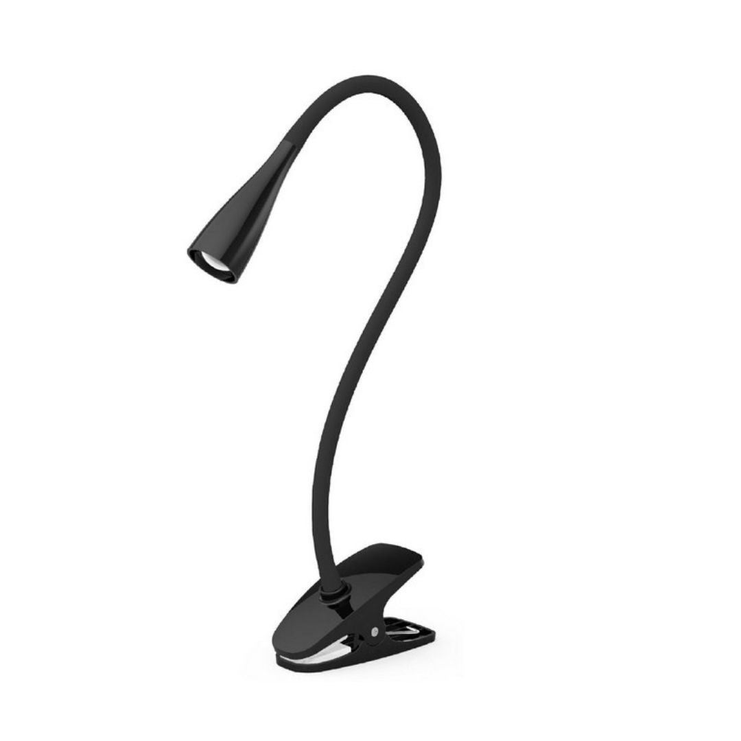 Flexo LED con Pinza de Sujeción Moderno 3W 6400K negro 1