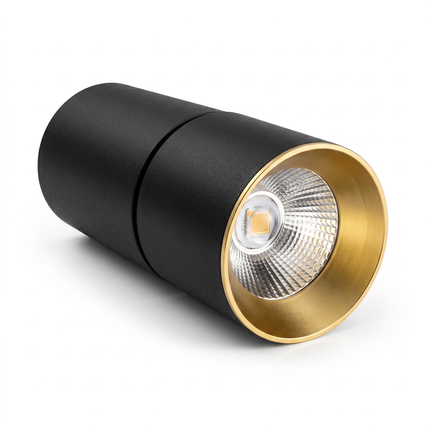 Foco Led de Superfície Endereçável 10w 3000k Preto e Dourado