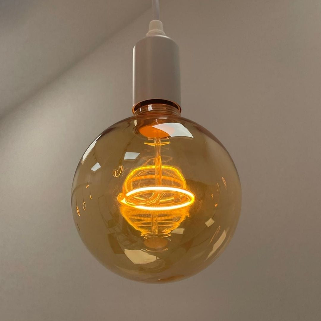 Lámpara Decorativa LED E27 3W Ámbar 1800K - Anillo Flotante Luminoso
