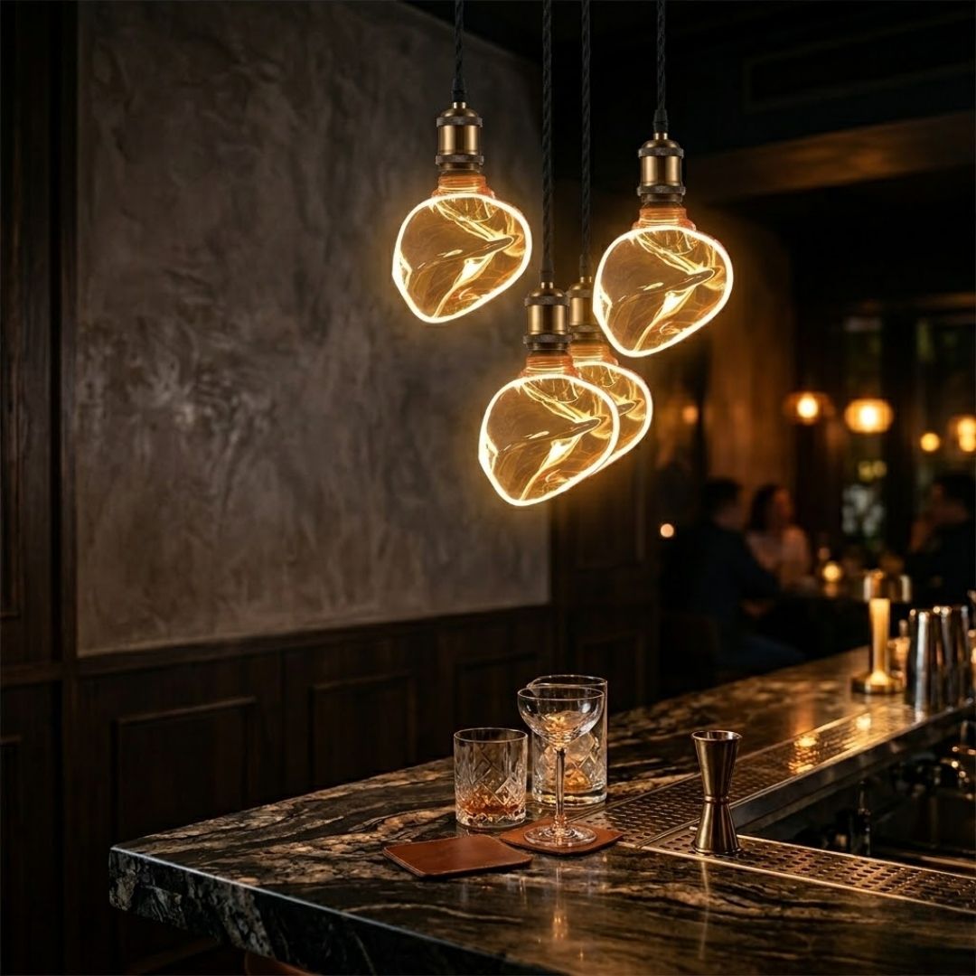 Lámpara LED Vintage Halo Asimétrica E27 4W 1800K