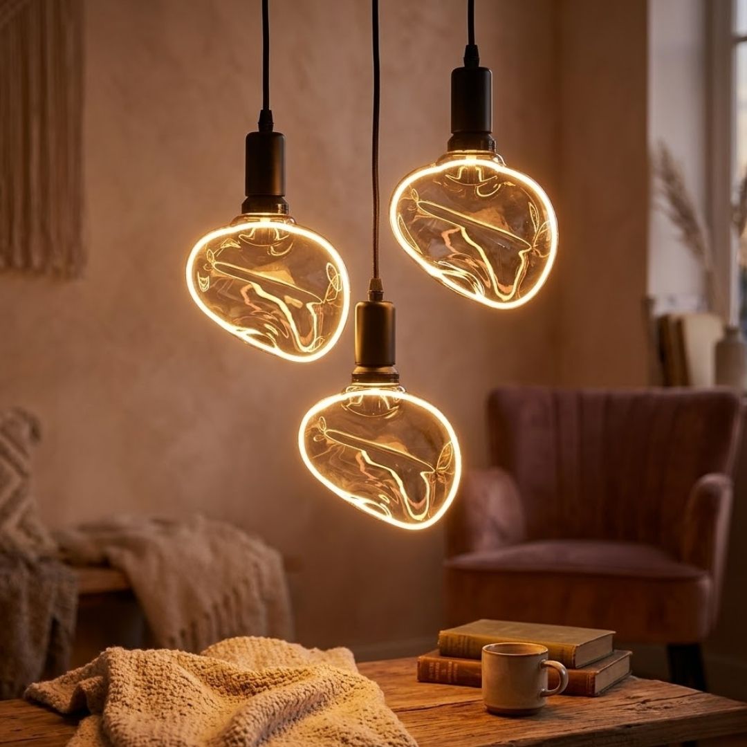 Lámpara LED Vintage Halo Asimétrica E27 4W 1800K