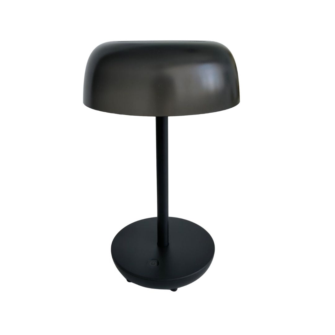 Lámpara Mesa LED Solar Regulable 3.3W Negra – Táctil, USB, Interior y Exterior