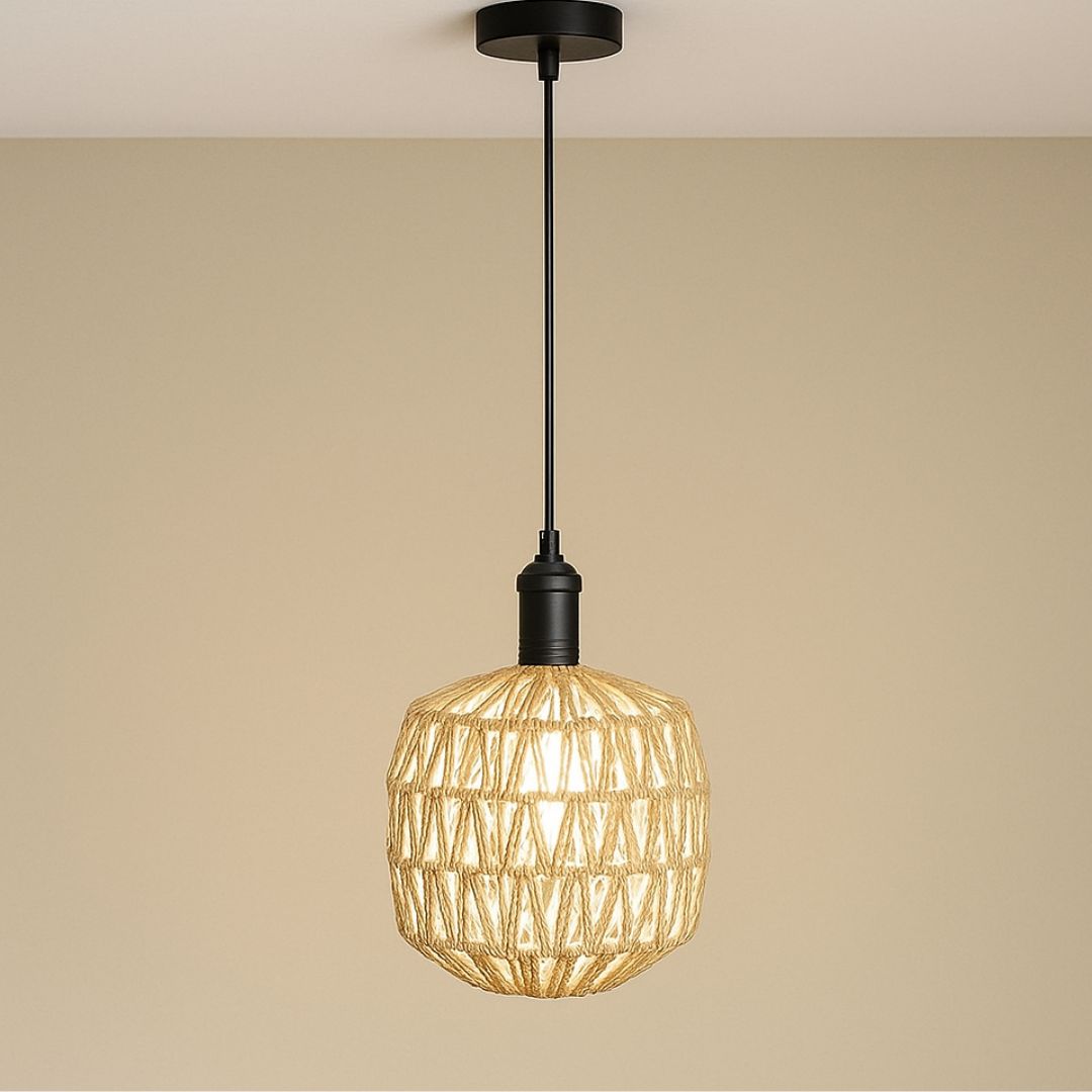 Tulipa LED de Cuerda Natural 4W 3000K 203mm x 165mm para Lámpara de Techo