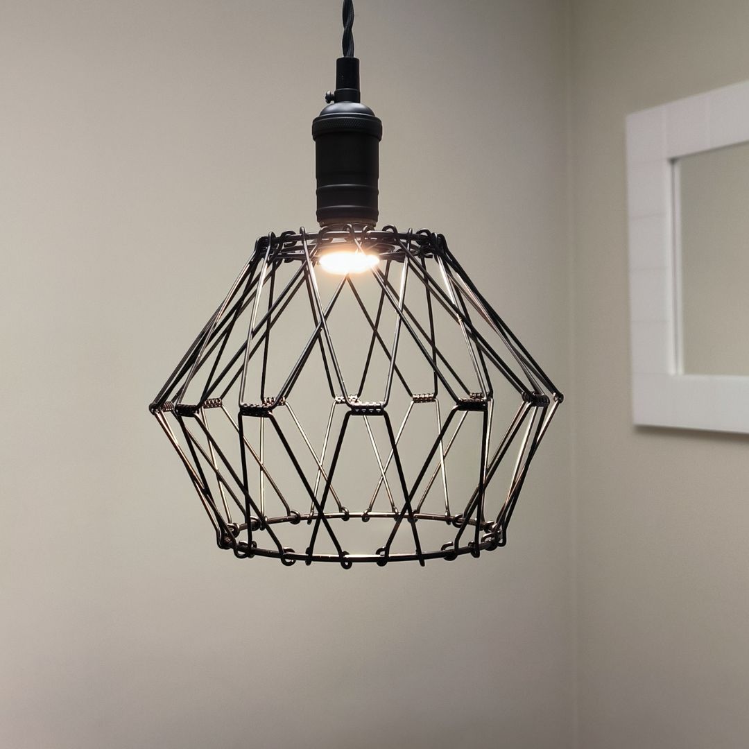 Candeeiro suspenso LED metálico 4W 3000K com abajur modular