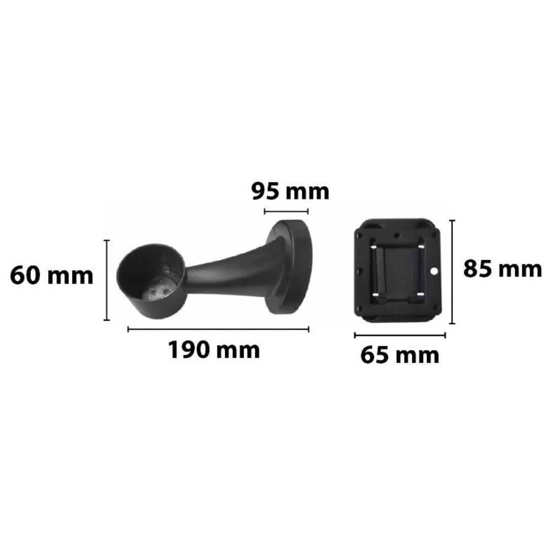 Soporte de Pared para Cabeza de Farola LED Solar CTT y Sensor 15W