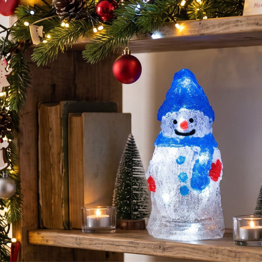Boneco de neve 10 luzes LED