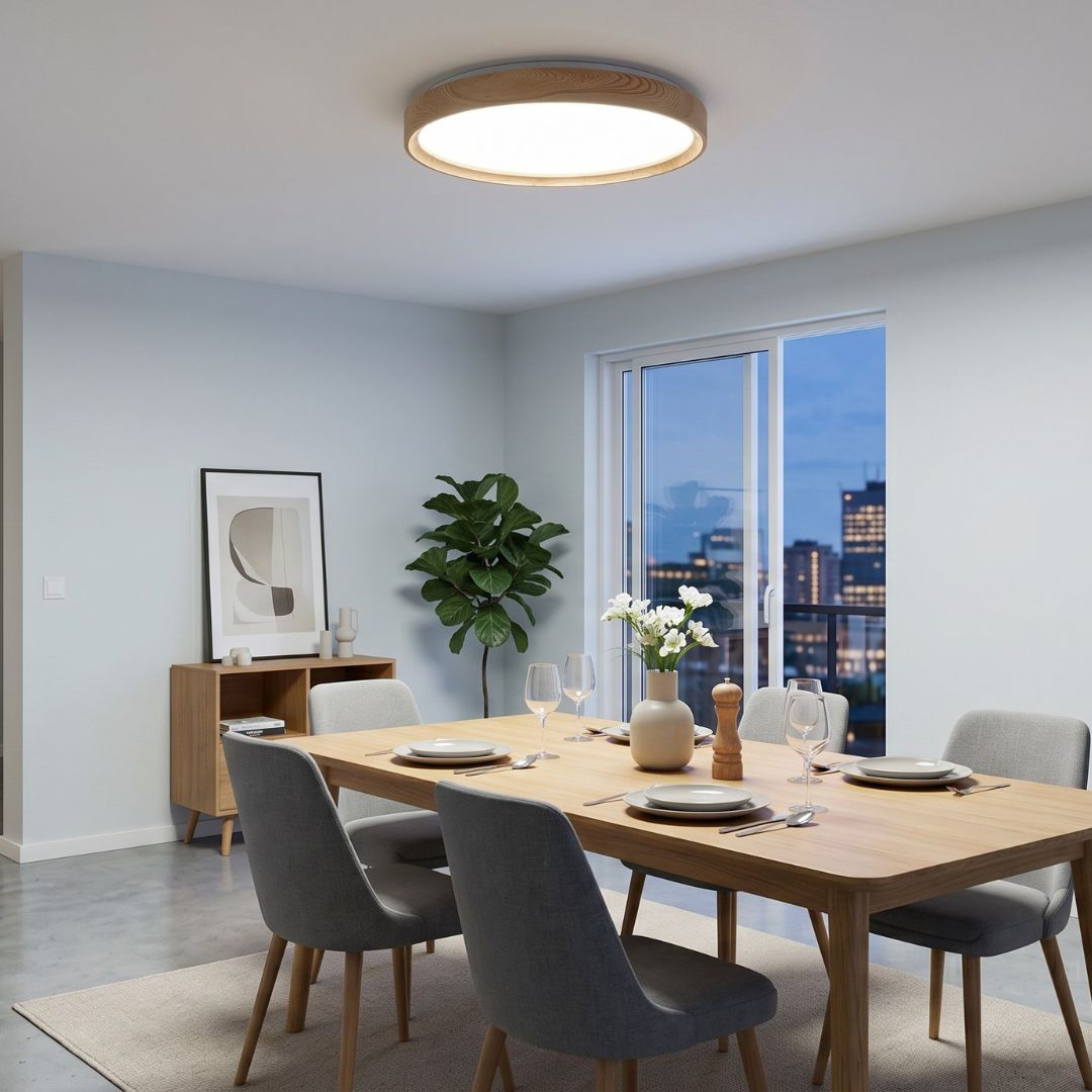 Plafón LED 32W Color Madera - Cambio de Tono de Luz con Interruptor 2