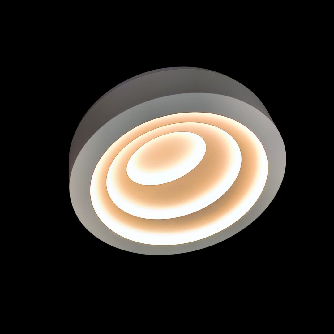 Plafón LED 52W/65W/120W 3000K con Diseño Moderno de Círculos Concéntricos 1