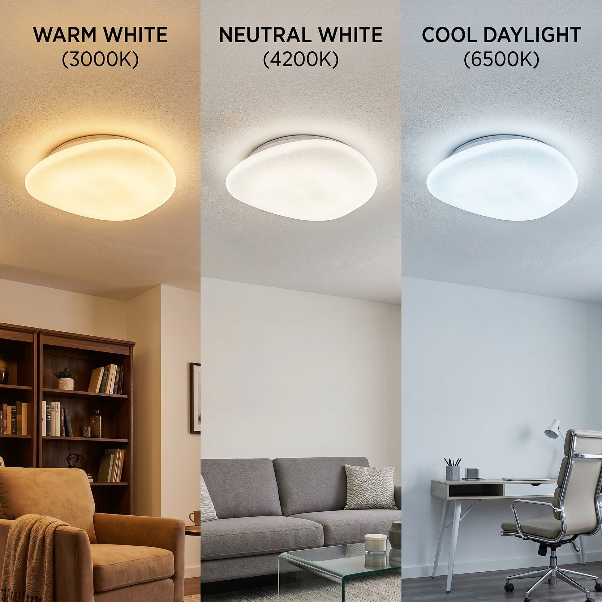 Plafón LED 80W Regulable en Tono e Intensidad con Efecto Cielo Estrellado
