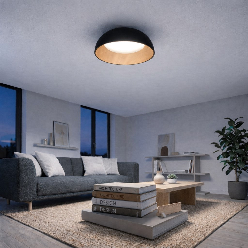 Plafón LED CCT 70W 4200lm Regulable con Mando | Redondo Color Madera