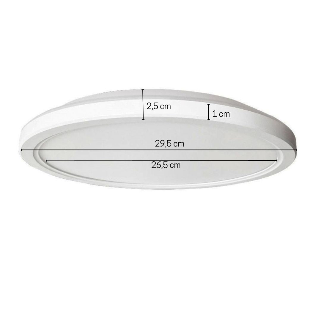 Plafón LED Superficie 24w con Botón Cambio de Tono 3000K-4000K-6500K