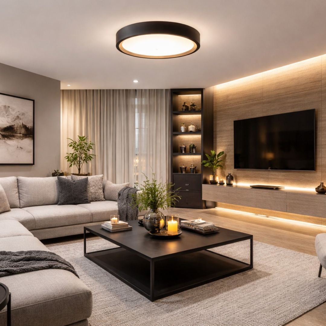 Plafonnier LED Moderne 111W 3000K - Éclairage Efficace et Style Contemporain