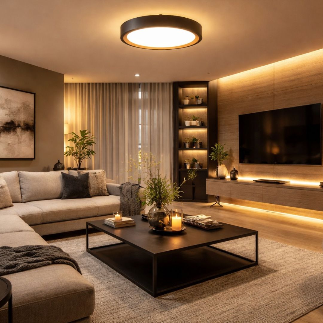 Plafonnier LED Moderne 111W 3000K - Éclairage Efficace et Style Contemporain