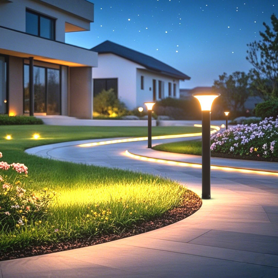 Poste para Cabeza de Farola LED Solar CTT y Sensor 10W