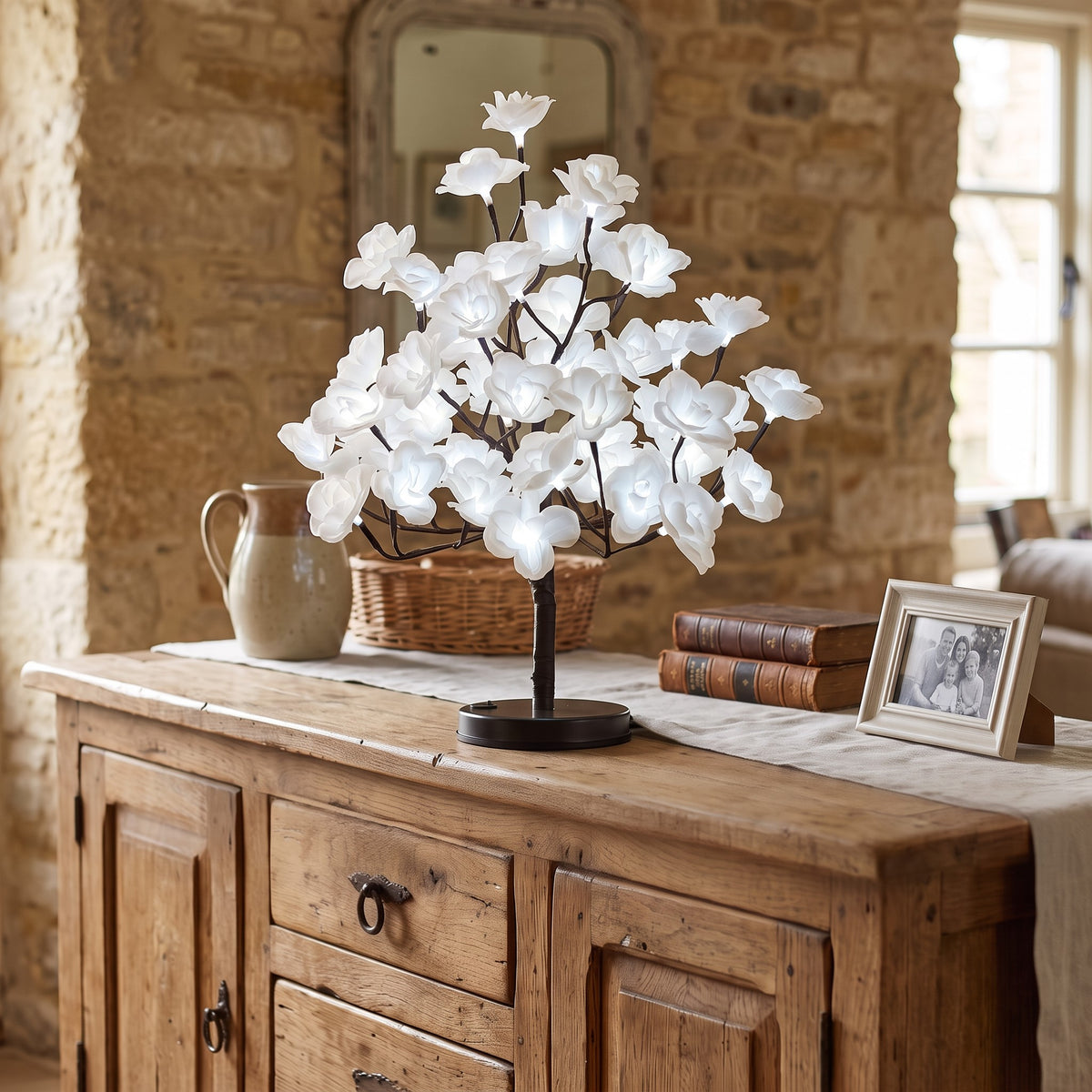 Rosal Blanco 48 Luzes Led Brancas