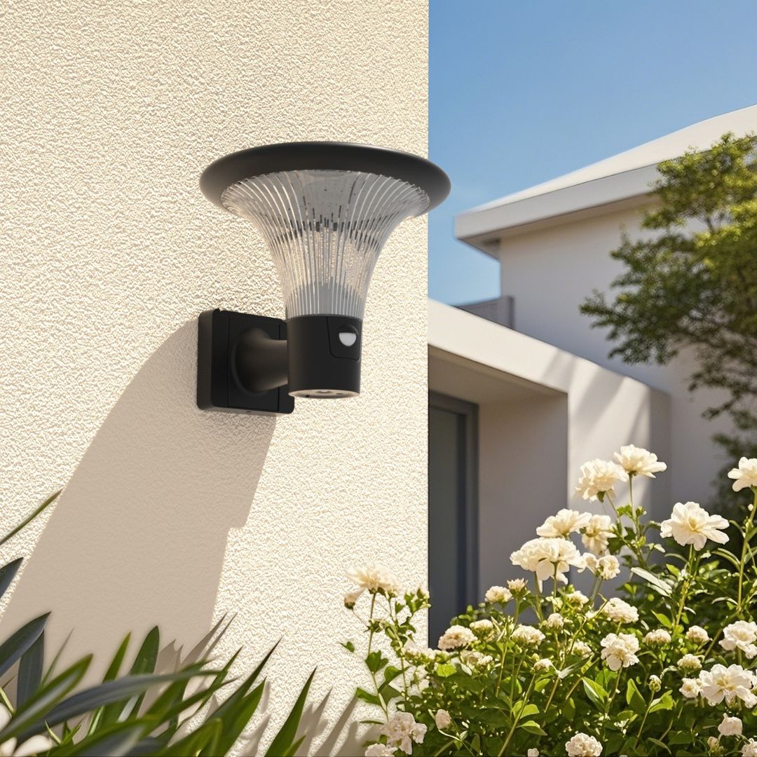 Soporte de Pared para Cabeza de Farola LED Solar CTT y Sensor 10W