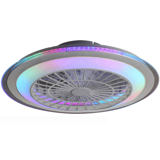Ventilador Plafón LED Smart CCT+RGB 30W – Motor DC 15W, Wi-Fi y Control Remoto