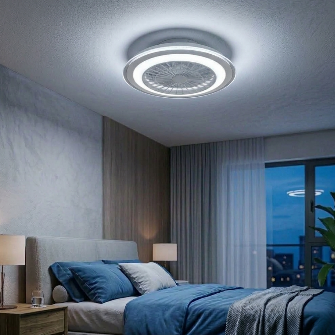 Ventilador Plafón LED Smart CCT+RGB 30W – Motor DC 15W, Wi-Fi y Control Remoto