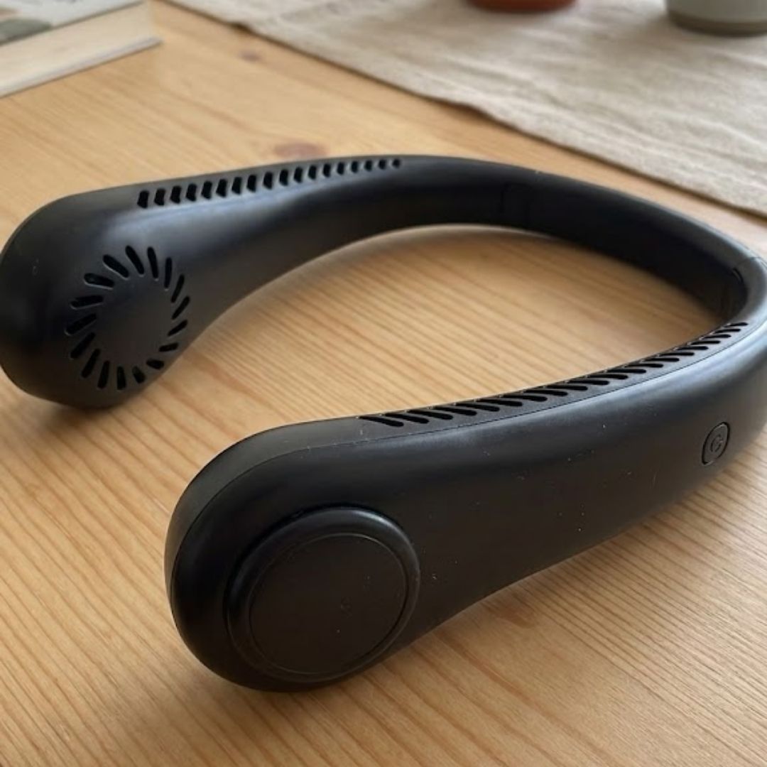 Ventilador de Cuello Recargable USB-C con Tres Niveles