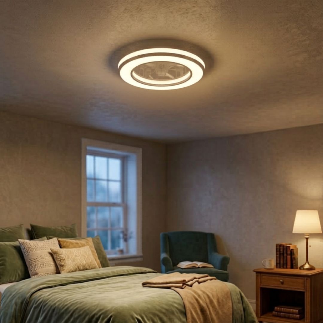 Ventilador de Techo DC LED Integrado 24W con Mando y Cambio de Tono