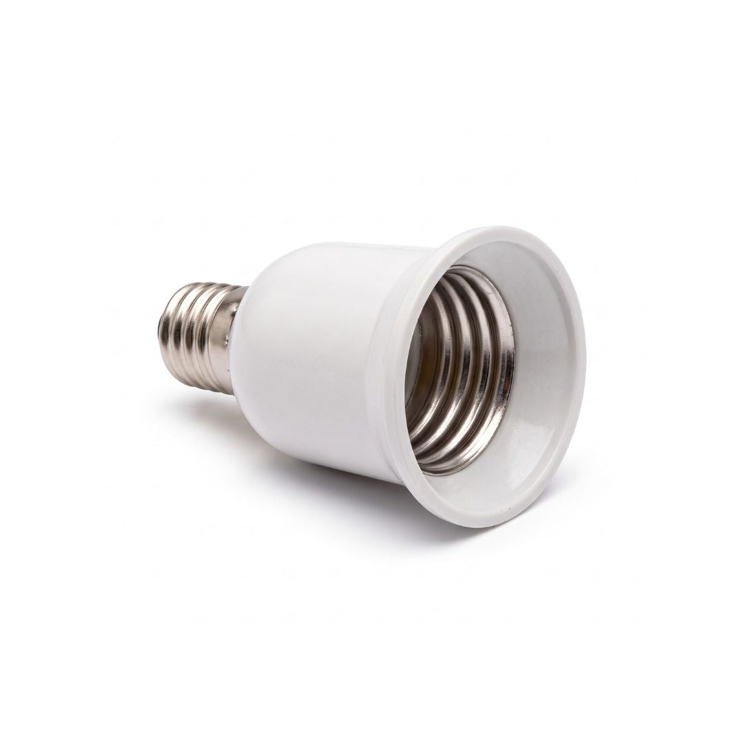 Adaptador de Rosca E14 a E27 Blanco