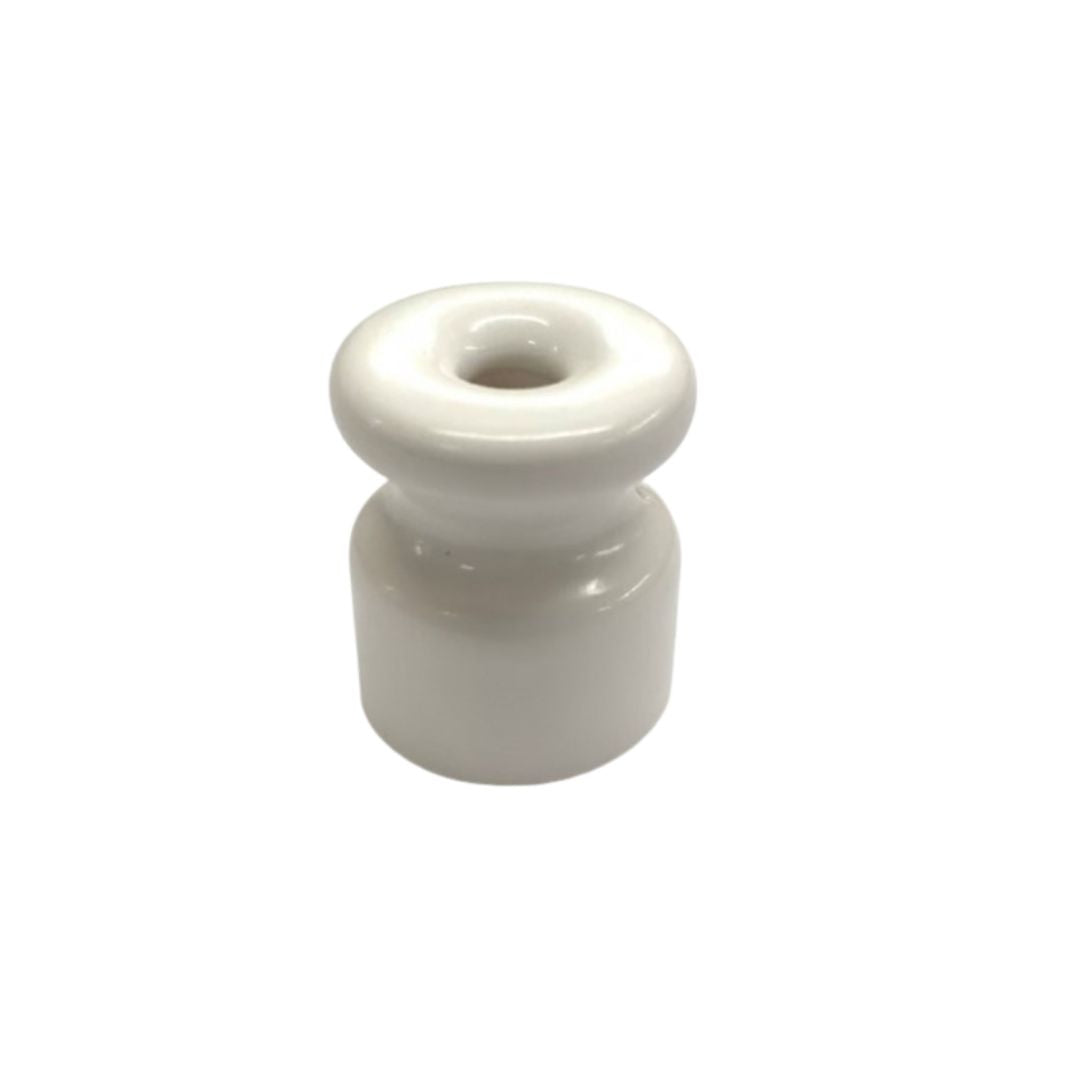Isolant en porcelaine marron 18x16mm pour câble tressé