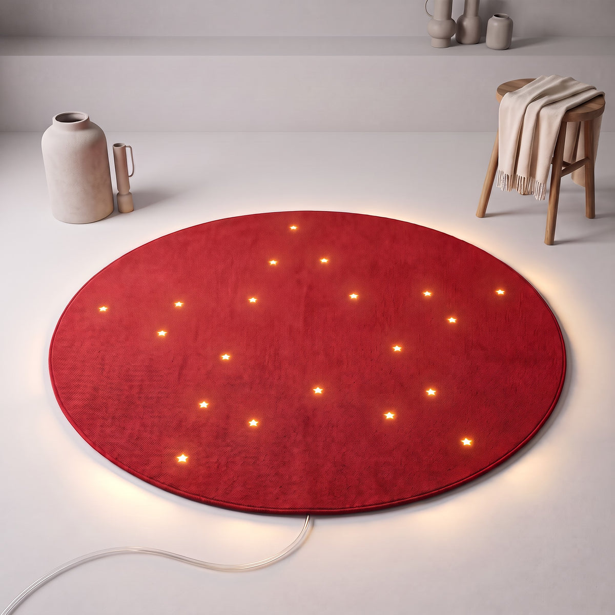 Tapete Vermelho Led para Árvore de Natal