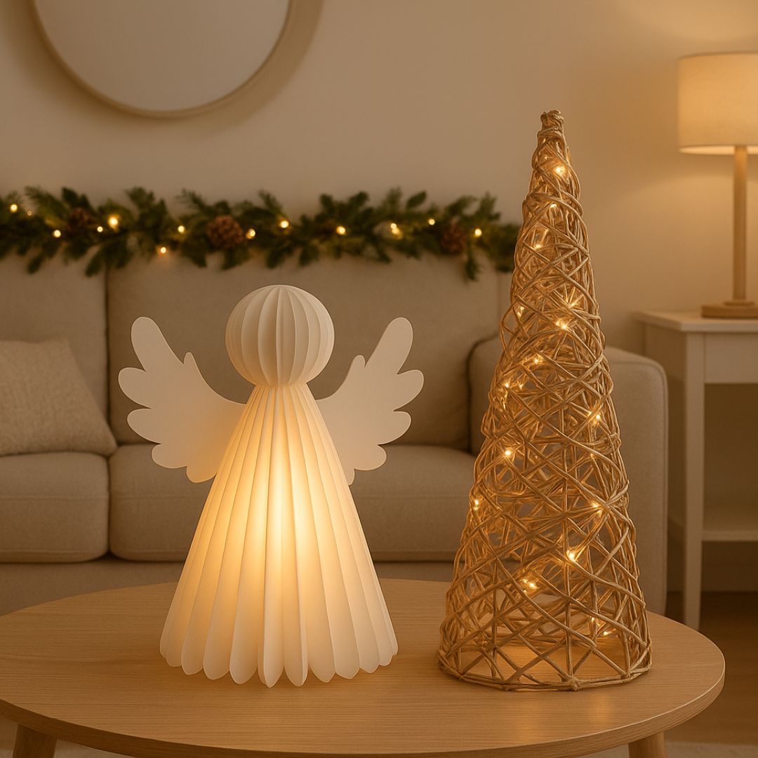 A guirlanda luminosa 3D do Natal 36cm 960 diodos emissores de luz aquece a luz 3000k
