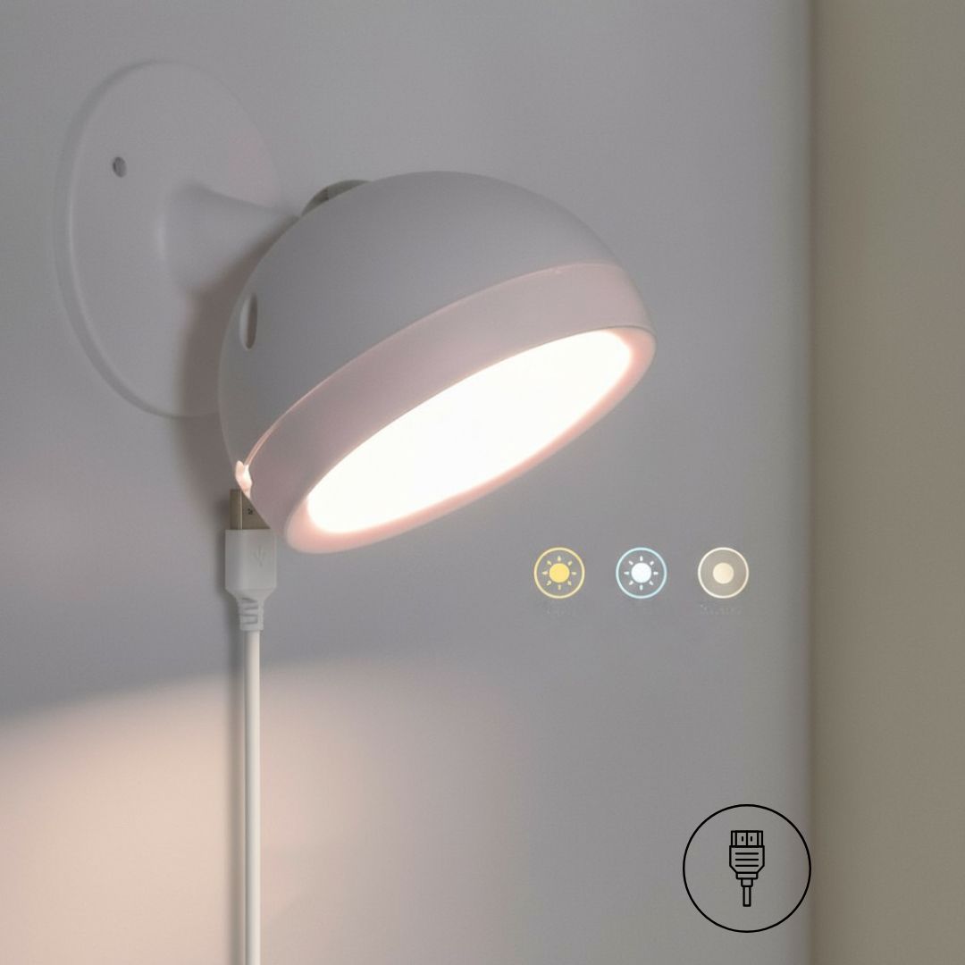 Aplique LED sin Cable 1W Regulable en Tono e Intensidad, Portátil, USB-C