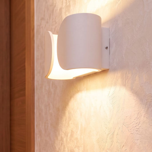 Aplique LED de Pared Interior 6W Blanco Aluminio – Luz Cálida 3000K