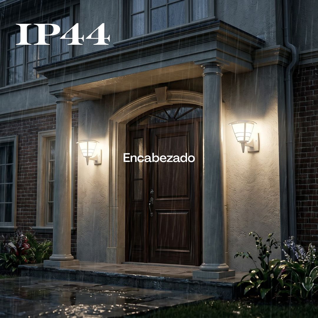 Aplique Exterior de Pared PC + PP Moderno con Portalámparas E27