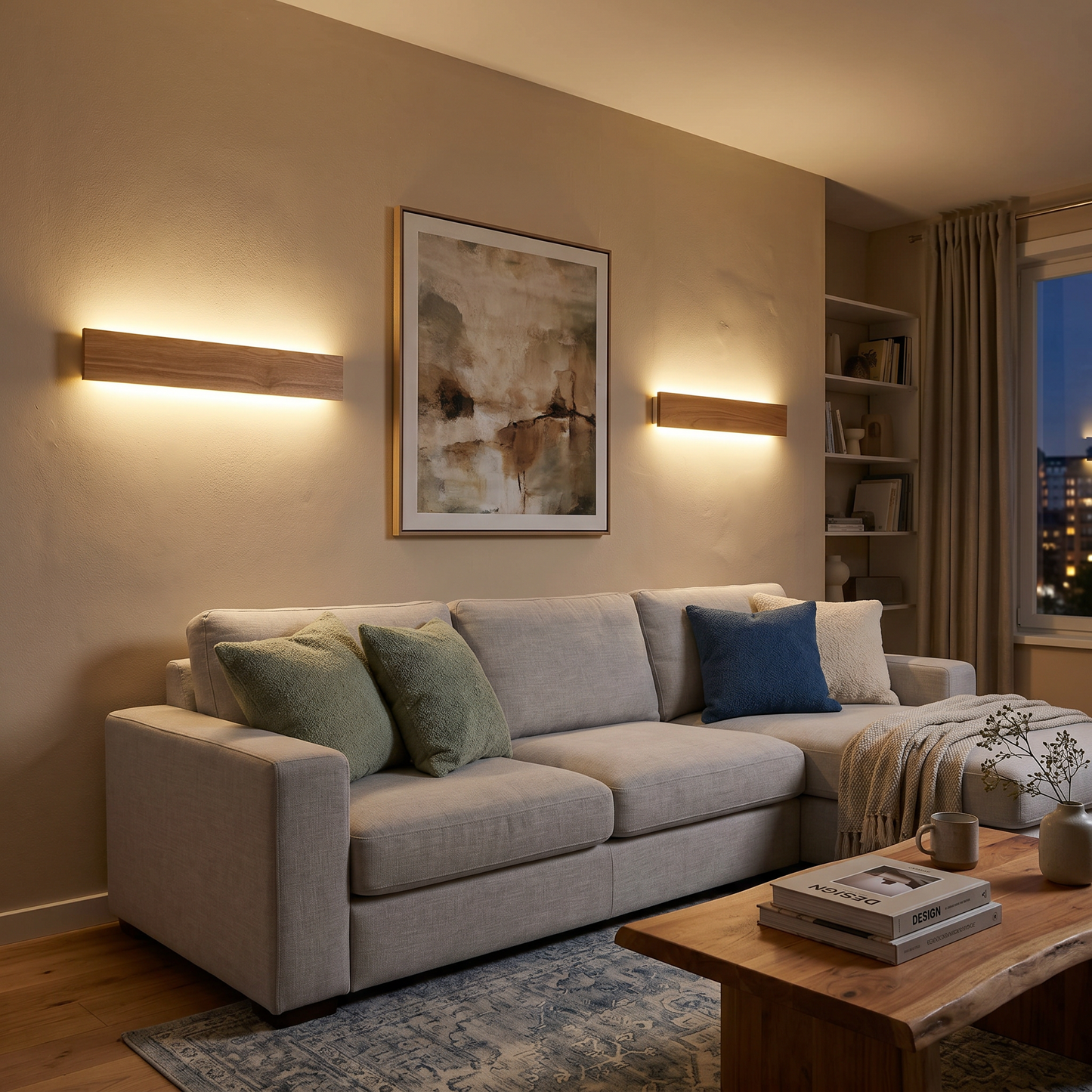 Aplique de Pared LED 25W Madera Fresno | Luz Cálida 3000K Minimalista