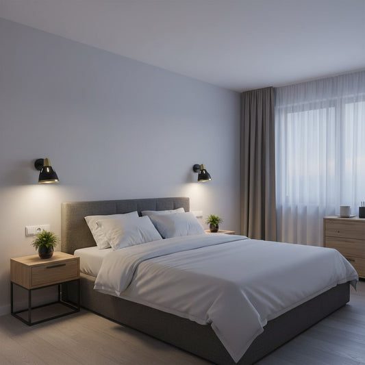 Aplique de Pared con Interruptor, Orientable de Metal Negro y Dorado