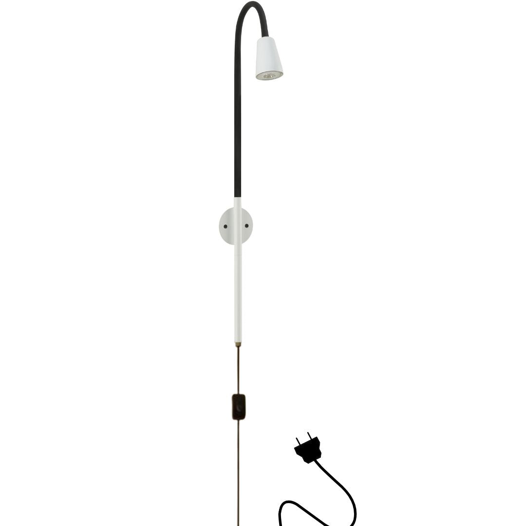 Aplique de madeira e cerâmica esmaltada com 2 focos