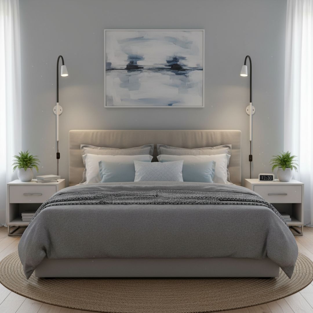 Aplique de madeira e cerâmica esmaltada com 2 focos