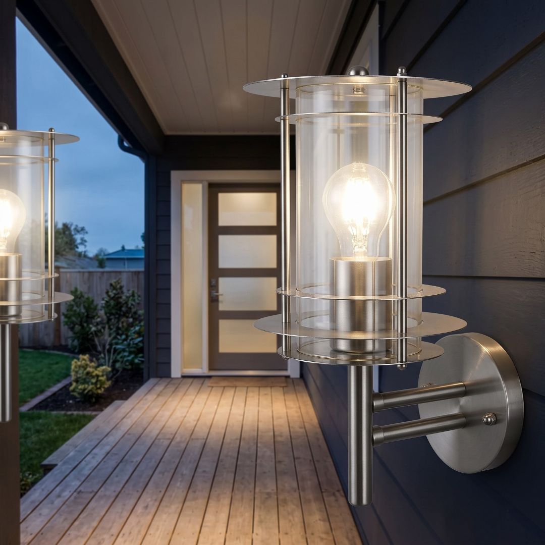 Lanterne murale extérieure en acier inoxydable