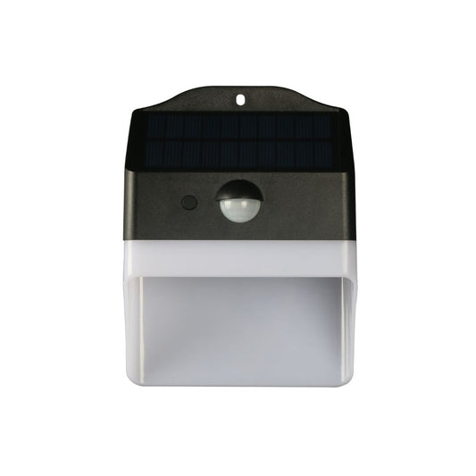 Aplique LED Solar 2W 3000K con Sensor Crepuscular y de Presencia IP65