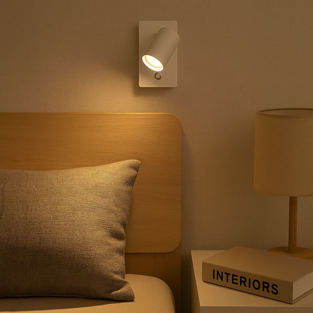 Aplique de Pared Led GU10 Orientable con interruptor Blanco