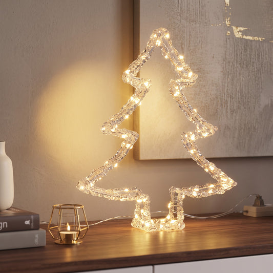 Árbol de Navidad 3D con 80 Leds Cálidas – IP44, para interior y exterior