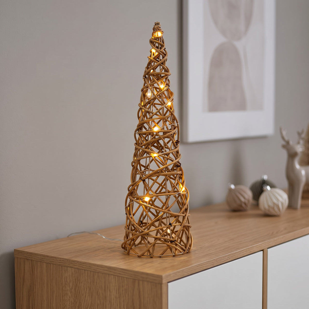 Guirlande LED à piles 0,3W 3100K 1,5m avec étoiles dorées